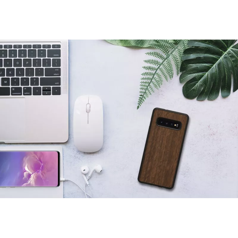 Funda para smartphone man and wood para Samsung Galaxy S10, diseño koala negro, funda protectora