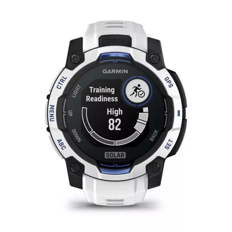 Garmin Instinct 3 Solar smartwatch, 45 mm, Black/Stone White, correa de silicona (010-02934-03)