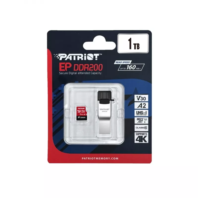 Patriot Memory EP DDR200 tarjeta de memoria 1TB MicroSDXC 160/120 MB/s (PEF1TEP33MCX)
