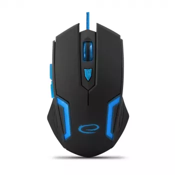 Esperanza MX205 FIGHTER - ratón - USB - azul - ratón - óptico - 6 botones - negro