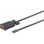 Adaptador de cable de vídeo S/CONN 10-59185 USB Type-C a VGA 1,8 m negro