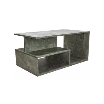 Mesa de centro Topeshop PRIMA BETON, tablero de forma libre, taupe, 900×510×430 mm, 1 pata