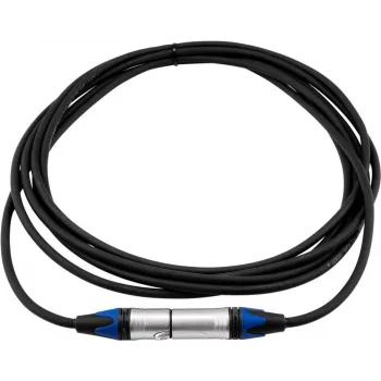 Cable XLR PSSO de 3 pines, 5 m, negro, conectores compatibles con Neutrik