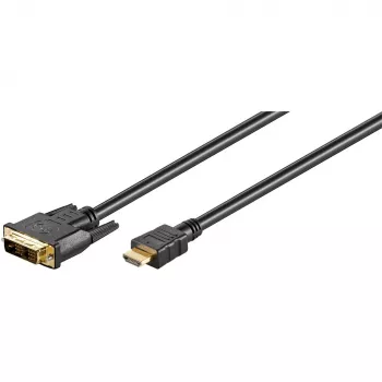Wentronic Goobay Cable HDMI™ / DVI-D, negro, 3 m - conector HDMI™ de 19 pines > conector DVI-D (18+1) (51581)