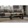 Mesa de centro top e shop Modern 90×58×50 cm, estructura antracita, estantes en roble Artisan mate