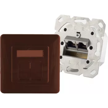 Regleta ShiverPeaks S-Conn BS74280-BR 2 x RJ-45 marrón