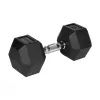 Mancuerna hexagonal Rebel Active con recubrimiento de goma 15 kg – mancuerna hexagonal individual, agarre compacto
