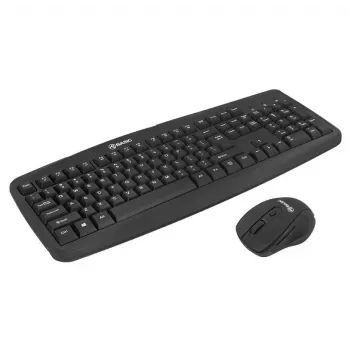 Conjunto inalámbrico de teclado y ratón Tellur Basic negro – 2,4 GHz, receptor USB, diseño compacto