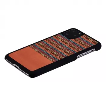 Funda para smartphone man and wood para iPhone 11 Pro Max — estampado de cuadros marrón, borde negro