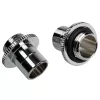 Adaptador BitsPower TA-GMALP1622-GS — Adaptador para sistema de refrigeración de PC, Plata, rosca de 1/4 de pulgada, pack de 2