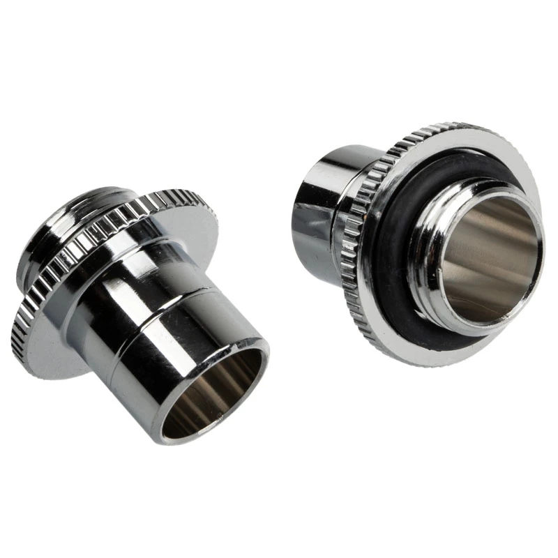 Adaptador BitsPower TA-GMALP1622-GS — Adaptador para sistema de refrigeración de PC, Plata, rosca de 1/4 de pulgada, pack de 2