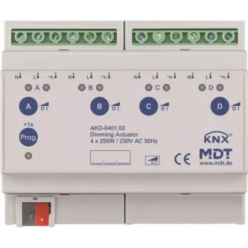 MDT AKD-0401.02 250W, 230VAC con medición de potencia activa (AKD-0401.02)
