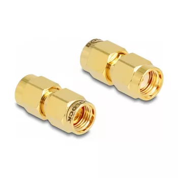 Adaptador DeLOCK RP-SMA macho a RP-SMA macho 9 mm de diámetro 18,9 mm de ancho