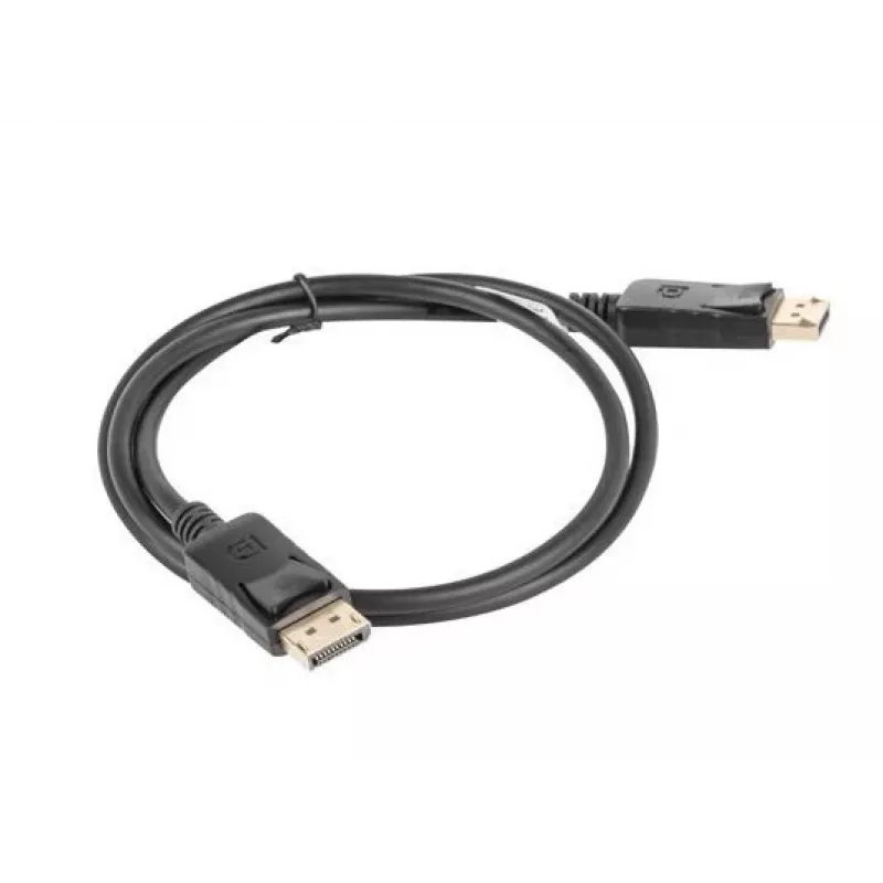 Cable DisplayPort Lanberg 19 pines V1.2 4K, 1M | CA-DPDP-10CC-0010-BK | DisplayPort a DisplayPort