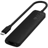 Adaptador multipuerto Satechi 7 en 1 USB-C Slim Ethernet (USB-C PD, 2x USB-A, HDMI 4K, Ethernet, lector de tarjetas micro/SD) (negro)