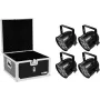 Foco LED PAR EUROLITE PAR-56 HCL Short 4x con EPS-Case, configuración de 4 lámparas PAR-56 HCL