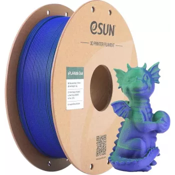 PLA MATTE DUAL 1,75 mm VERDE AZUL 1 kg ESUN 3D-FILAMENT (PLA-MTD175B-UG1P1)