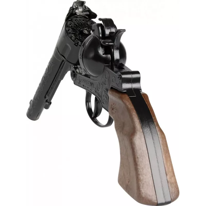 Revólver cowboy de metal Pulio Gonher — revólver de juguete de pistón de metal modelo 155122/6