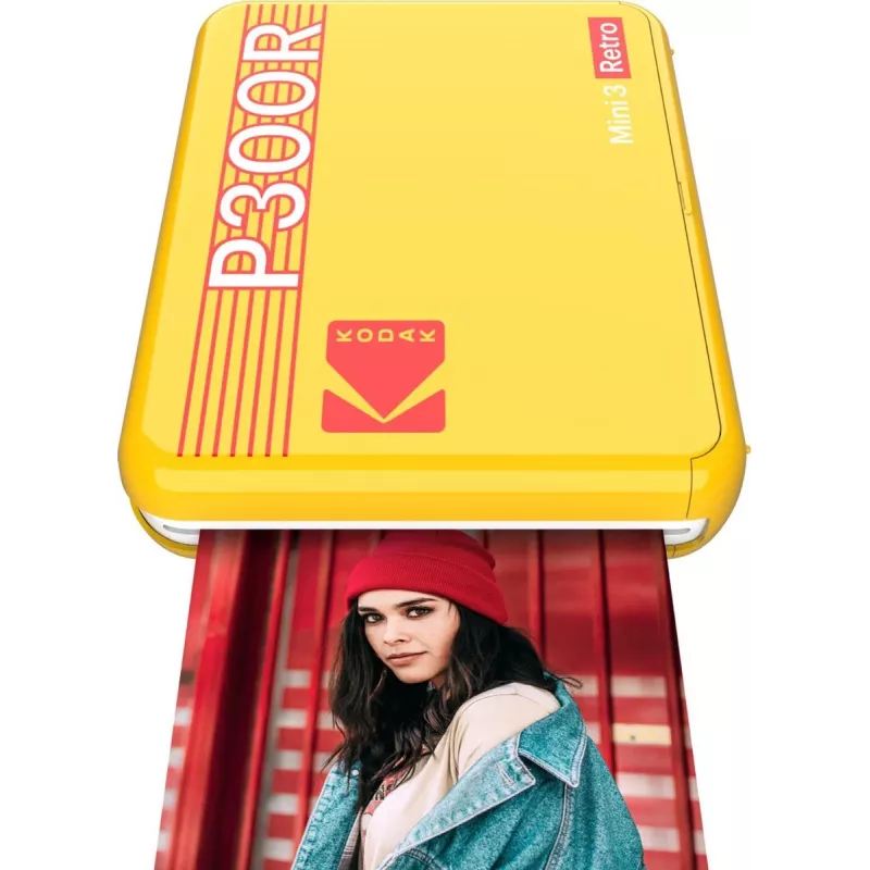 Impresora Kodak Mini 3 Square Retro Pass Photo Printing Technology amarilla