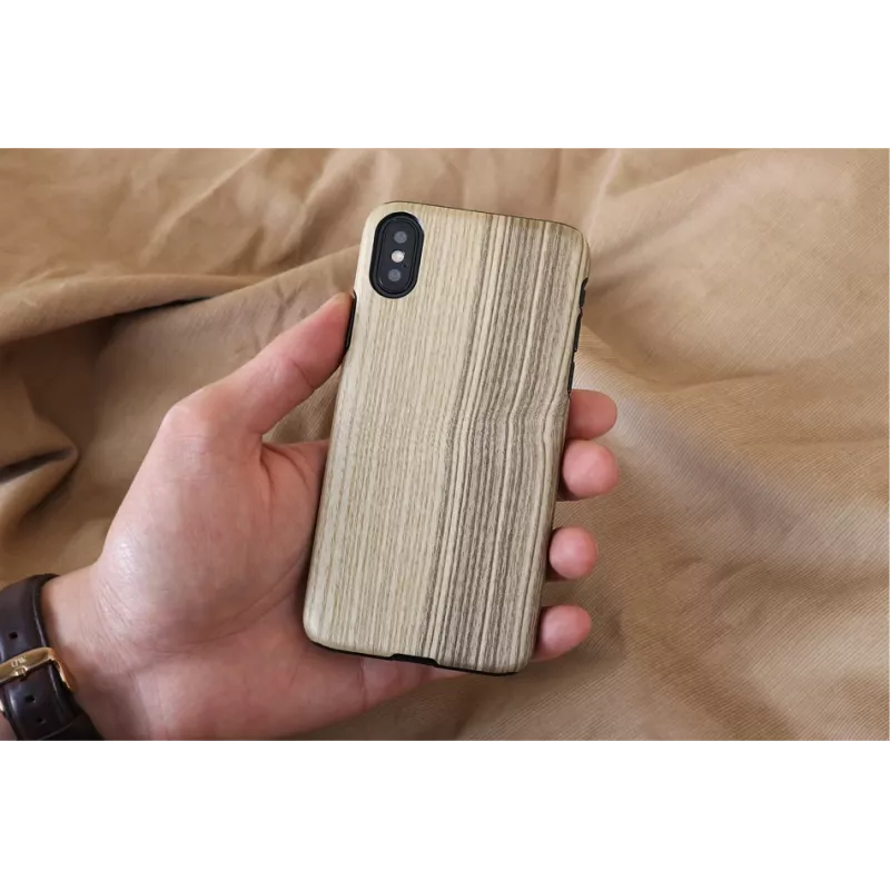 Funda para smartphone man and wood para iPhone X/XS — Vintage Olive negro