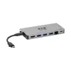 Dock USB-C - 4K HDMI, USB 3.2 Gen 1, hub USB-A, GbE, tarjeta de memoria, carga PD 100W, cable extraíble U442-DOCK5D-GY