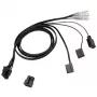 Cable ek water blocks EK-Loop OmniLink 6-Pin Dual PWM 50 cm — cable en Y PWM de 6 pines, 50 cm de longitud