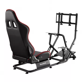 Cockpit de carreras huzaro Speed 6.0 con asiento ajustable, estructura de acero, ángulo 30°–90°, soporta hasta 120 kg, rojo, 1080×1360×560 mm