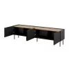 Mueble TV 4D ONDA 200x40x35-54 negro (vertical o montado en pared)
