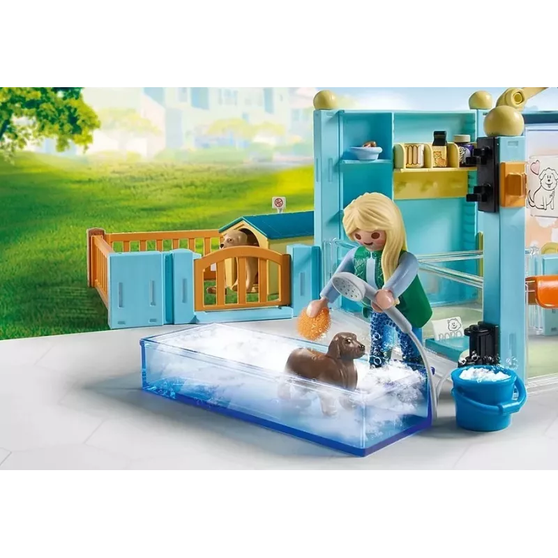 Figura de juego PLAYMOBIL My Life 71742 hotel de animales con figuras – set de juego con edificio de hotel y figuras de animales