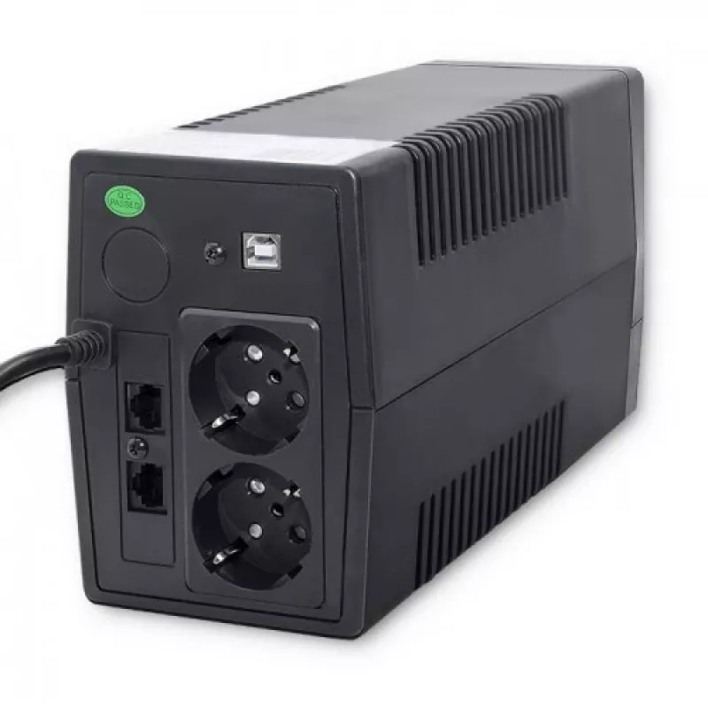 SAI Qoltec Monolith (sistema de alimentación ininterrumpida) doble conversión (online) 1 kVA 600 W 2 tomas Schuko