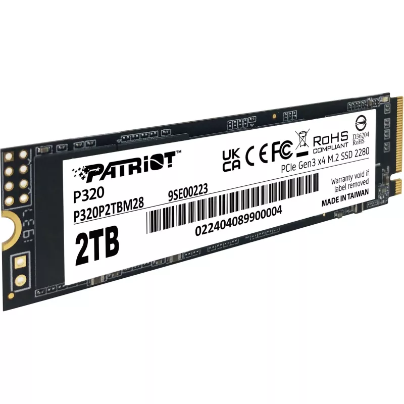 Unidad SSD Patriot P320 2TB M.2 2280 PCIe 3.0 x4 NVMe