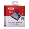 Adaptador de cable de vídeo UNITEK V1304A 0,15 m USB Type-A HDMI + VGA (D-Sub) Gris