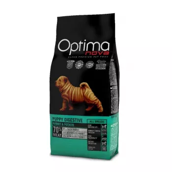Comida seca para perros Optimanova Puppy Digestive conejo y patata 2 kg