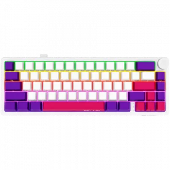 LORGAR KBP70MW, teclado gaming mecánico inalámbrico 65% Pro, blanco, distribución EN