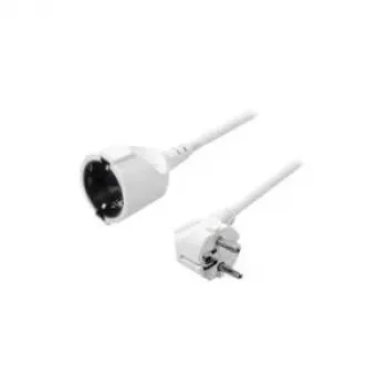Logilink - alargador de corriente - CEE 7/7 (SCHUKO) (M) - CEE 7/7 (SCHUKO) (H) - 3 m - conector en ángulo de 90 grados (LPS101)