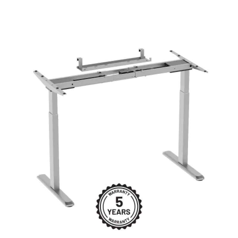 Mesa regulable en altura Up Up Bjorn Gris, tablero M Negro