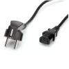 Cable de alimentación ROLINE 19.08.1014 negro 3 m CEE 7/7 conector hembra C13