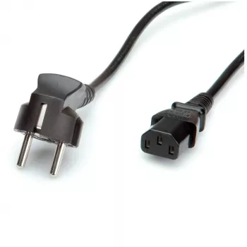 Cable de alimentación ROLINE 19.08.1014 negro 3 m CEE 7/7 conector hembra C13