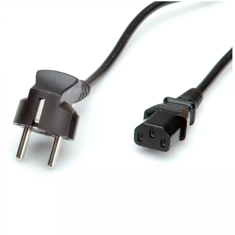 Cable de alimentación ROLINE 19.08.1014 negro 3 m CEE 7/7 conector hembra C13