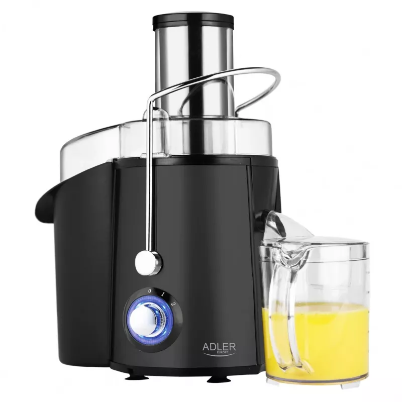 Exprimidor centrífugo Adler AD 4127 — 1000 W, negro, jarra de zumo, 3,9 kg