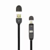 Cable USB-A conector macho a Micro-USB + conector iPhone de 8 pines SBOX 1 m negro