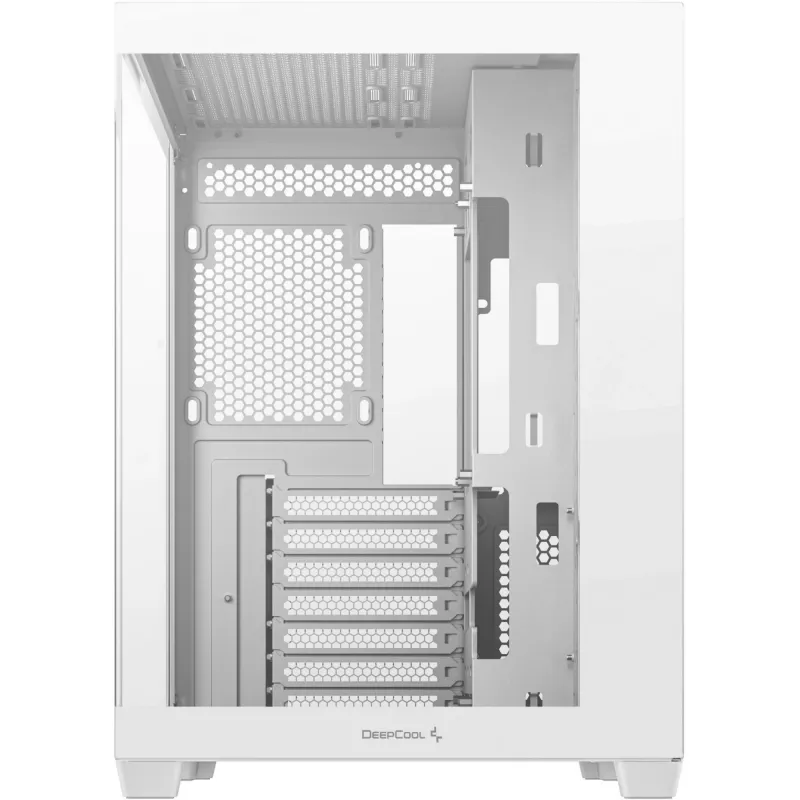 Caja de PC DeepCool CG530 WH Midi Tower – ATX/Micro ATX/ITX, cristal templado, 2 bahías de 3,5