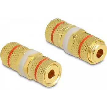 Conector de cable DeLOCK 64143 2 x borne hembra oro rojo