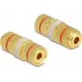 Conector de cable DeLOCK 64143 2 x borne hembra oro rojo