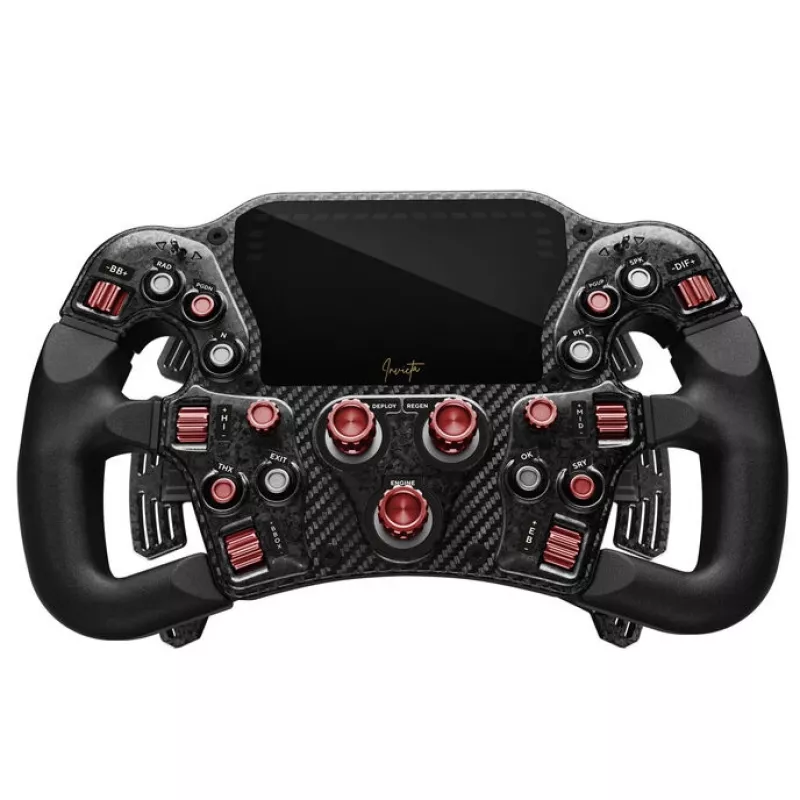 Volante Asetek Invicta 4,3 pulgadas LCD USB-C Red on Negro Edition