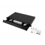 Patch panel 1U Lanberg FOP1-24SD-LQB acero negro montaje en rack