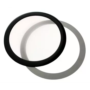 Filtro antipolvo DEMCiflex 120 mm redondo, negro/blanco para ventiladores de caja y aberturas de ventilación
