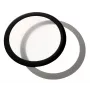 Filtro antipolvo DEMCiflex 120 mm redondo, negro/blanco para ventiladores de caja y aberturas de ventilación
