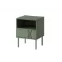 Mesita de noche cama meble TRESSE 44×40×53 cm verde mate, 1 cajón, set de 2