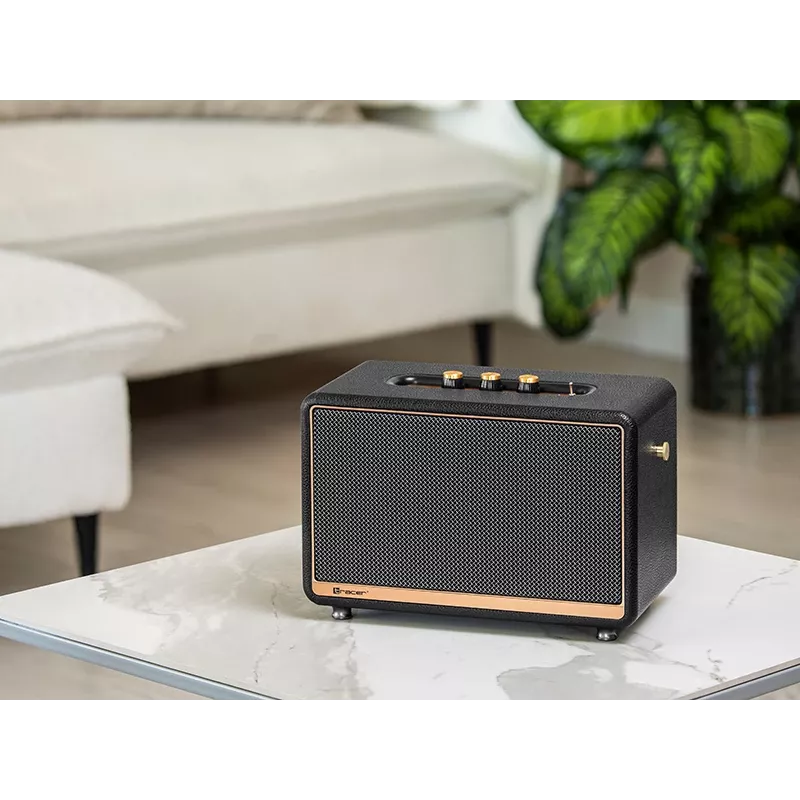 Altavoz estéreo portátil TRACER M45 Negro — Bluetooth 5.0, 45 W RMS, radio FM, micrófono integrado, alimentación por batería